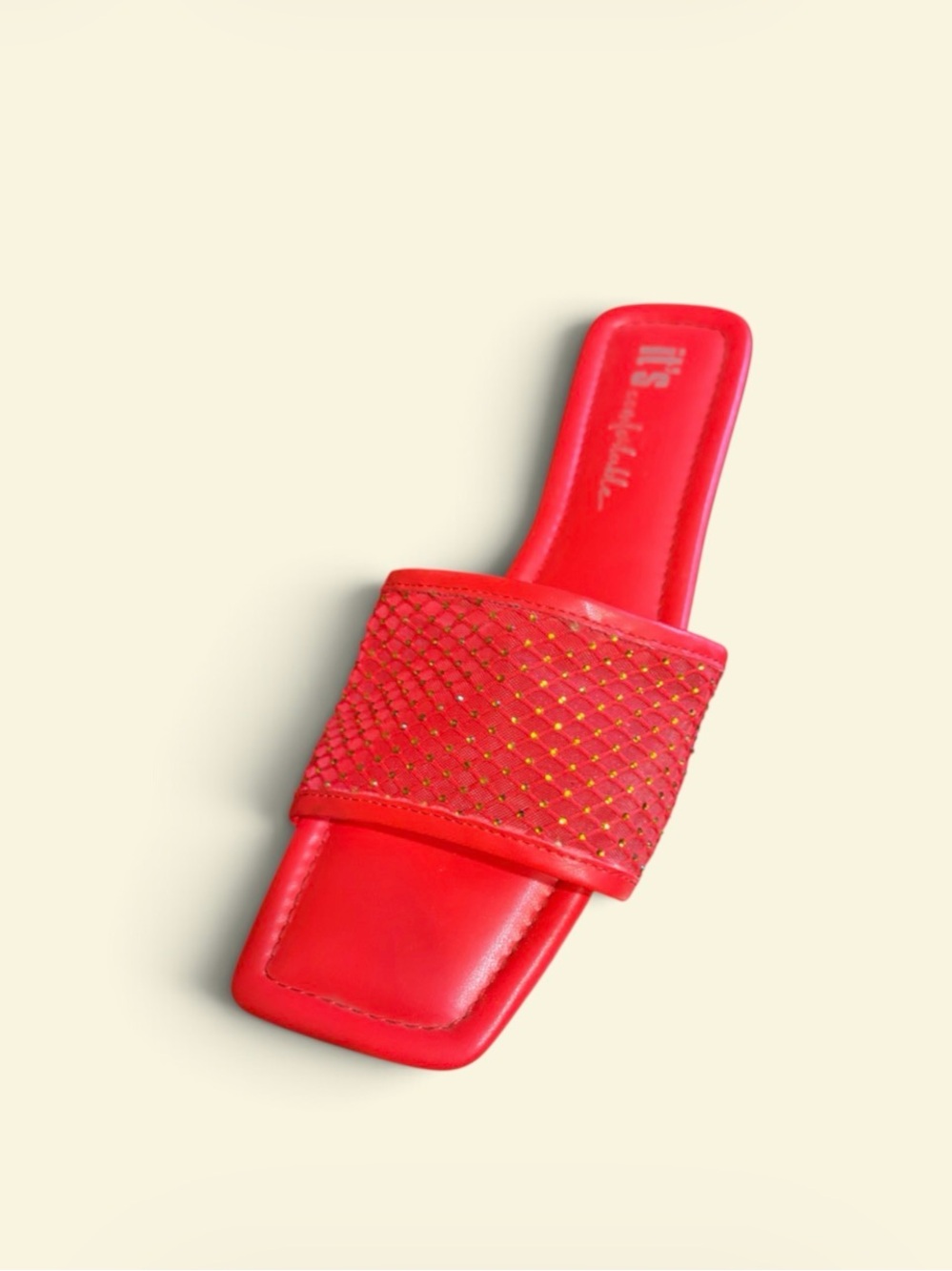 Red Slide Sandal Women’s Casual Slip-On